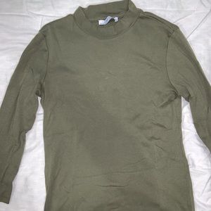long sleeved mock neck shirt